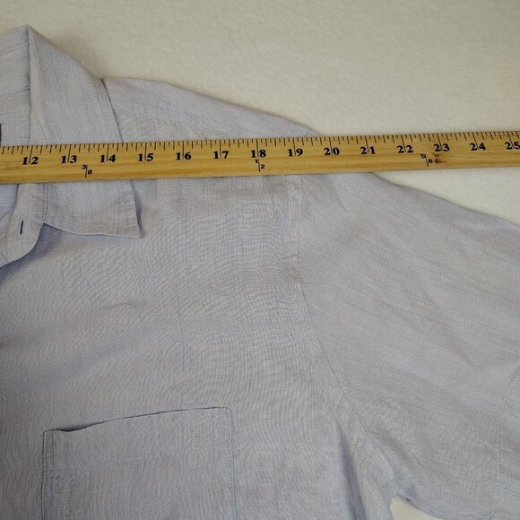 Banana Republic  Linen Shirt Mens Large Light Blue - Picture 6 of 8